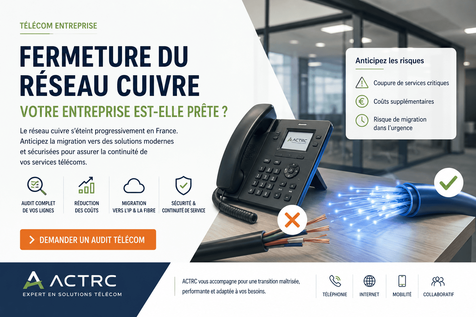 Fermeture du réseau cuivre
